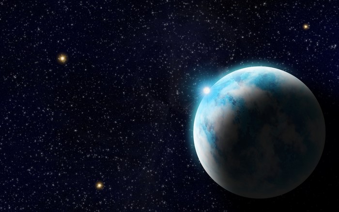 Planet in a star-filled galaxy