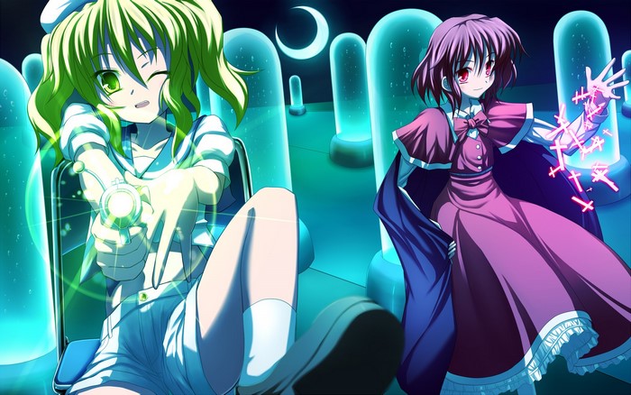 Touhou Collection: Two girls in a futuristic setting