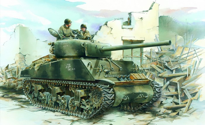 Sherman M4A3(76)W Tank Painting