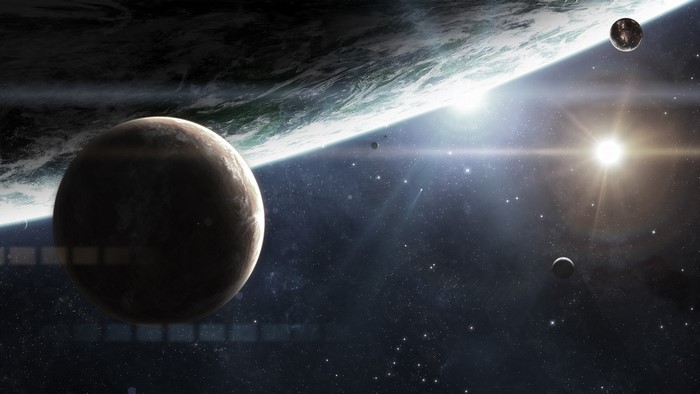 Planets and stars in outer space