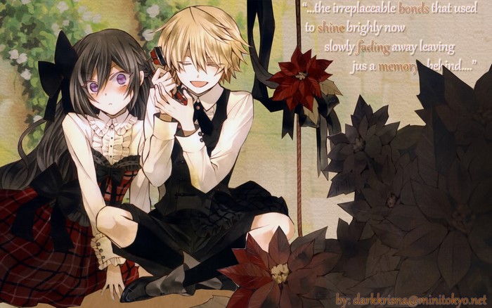 Pandora Hearts: Oz and Alice with a quote