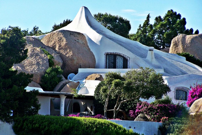 Unique house built into rocks in Italy