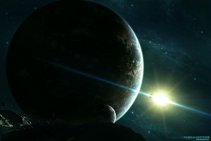 Planets and stars in deep space