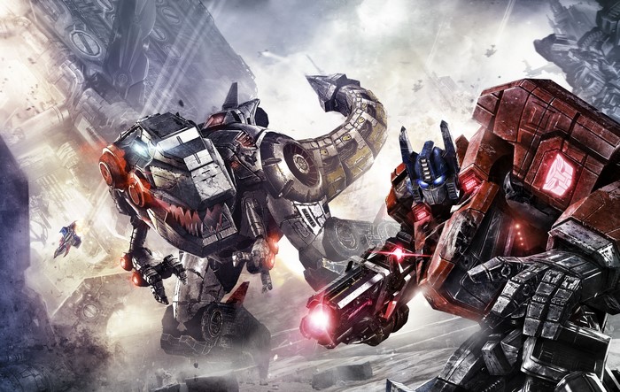 Optimus Prime and Grimlock from Transformers