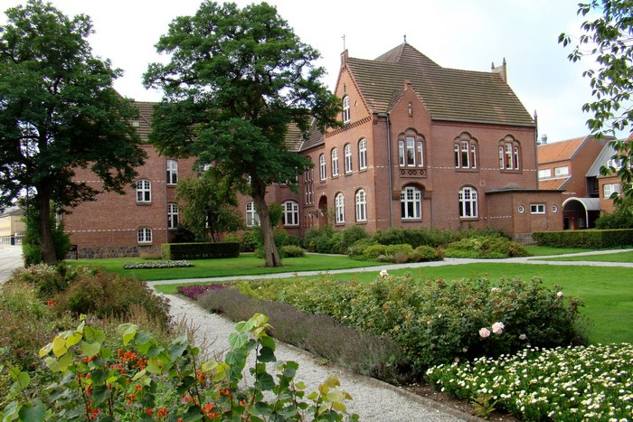 Brick building with garden in Denmark