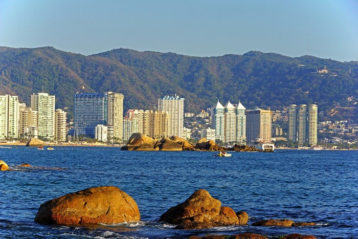 Acapulco Bay with Mountains and Buildings, Mexico