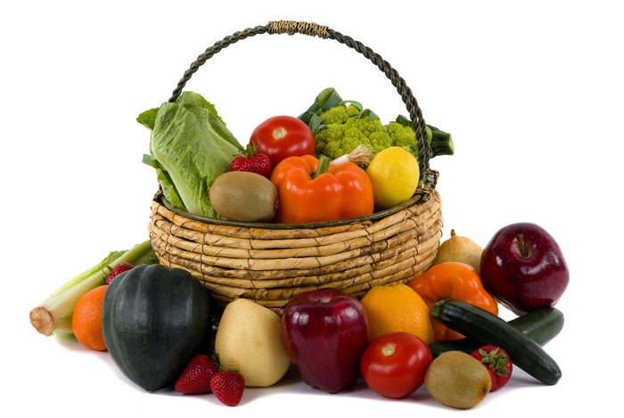 Basket of Fruits and Vegetables