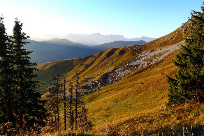 Gastlosen Mountains in Switzerland at Sunrise