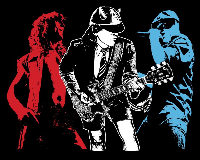 Angus Young and Brian Johnson of AC/DC