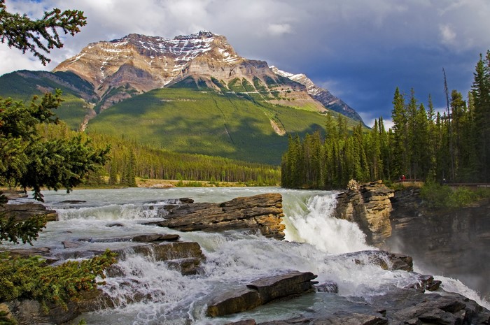 Athabasca Falls in Jasper National Park, Canada