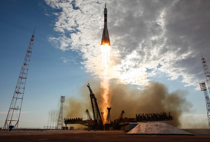 Rocket Launch from Baikonur Cosmodrome
