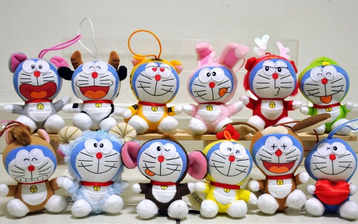 Collection of Doraemon plush toys