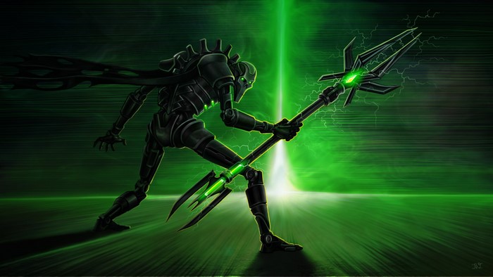 Necron Warrior with Glaive from Warhammer 40,000