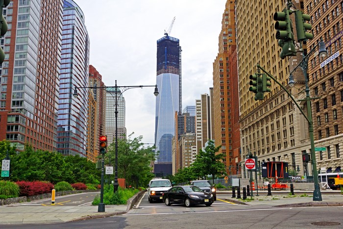 One World Trade Center under construction in New York City