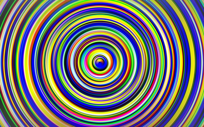 Colorful concentric circles abstract pattern