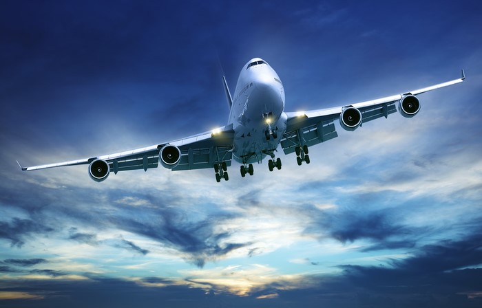 Boeing 747 Airplane Flying in the Sky