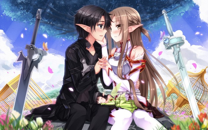 Kirito and Asuna from Sword Art Online