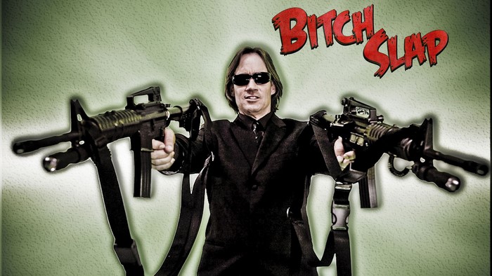 Bitch Slap movie poster with man holding guns