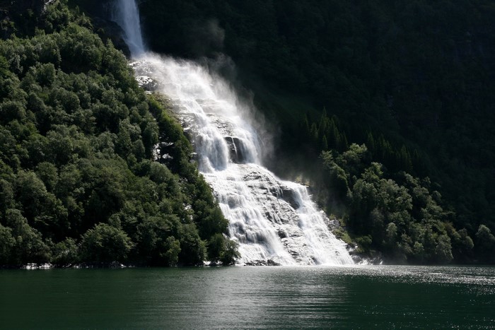 Waterfall in Geiranger Fjord, Norway