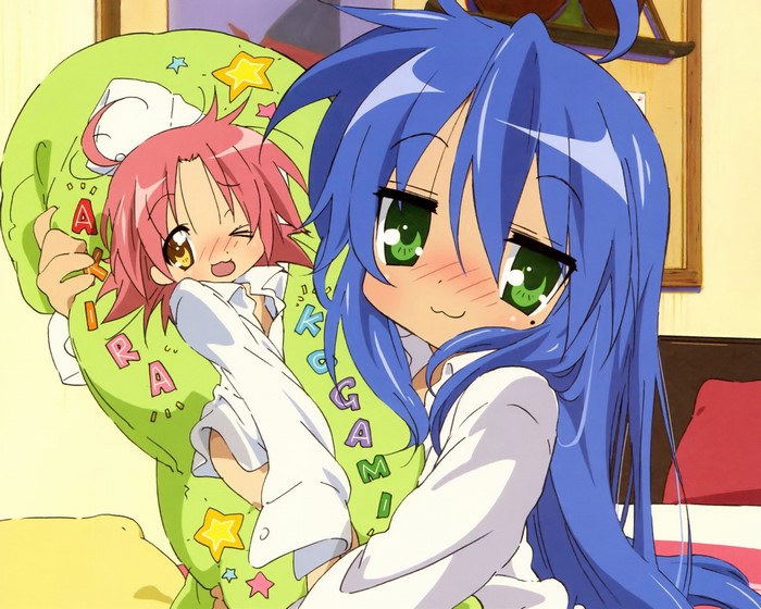 Konata Izumi and Kagami Hiiragi from Lucky Star