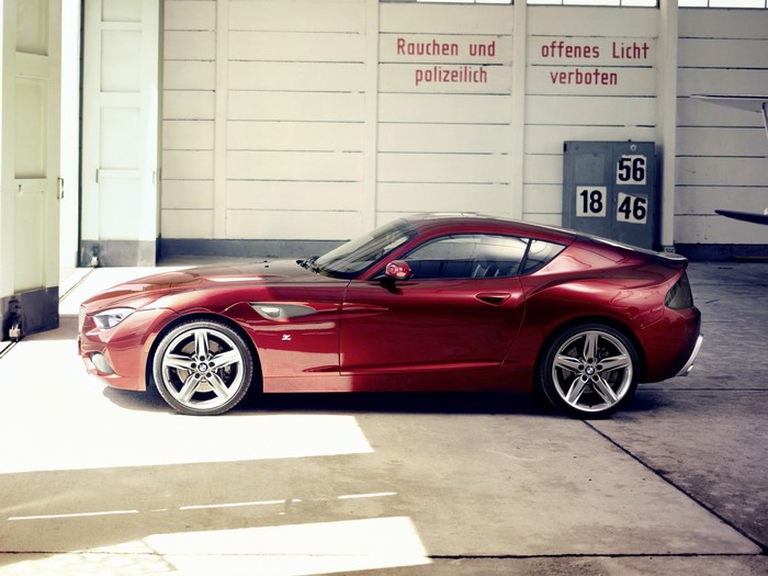 BMW Zagato Z4 Coupe in a garage