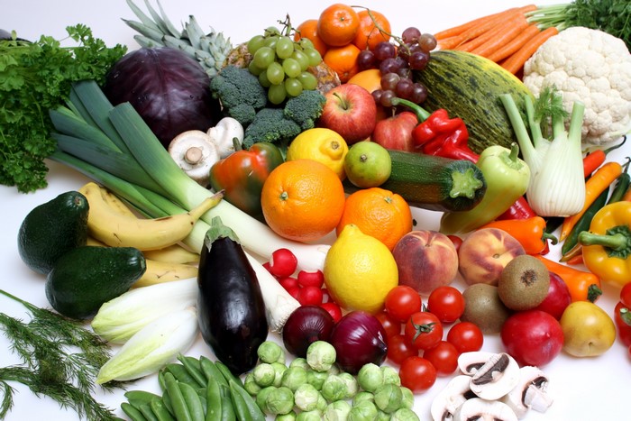 A colorful assortment of fresh fruits and vegetables