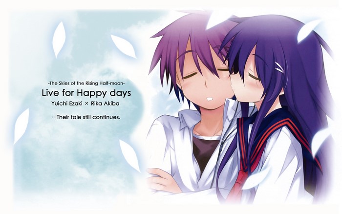 Live for Happy days Yuichi Ezaki x Rika Akiba from Hanbun no Tsuki ga Noboru Sora