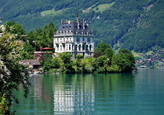 Iseltwald at Brienz Switzerland Lake
