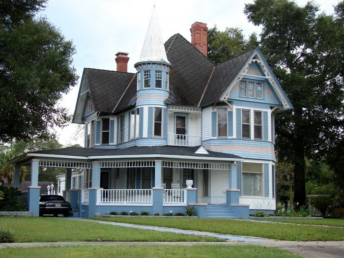 Victorian house with a turret and porch