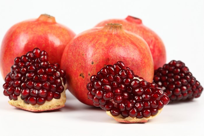 Pomegranates on a white background