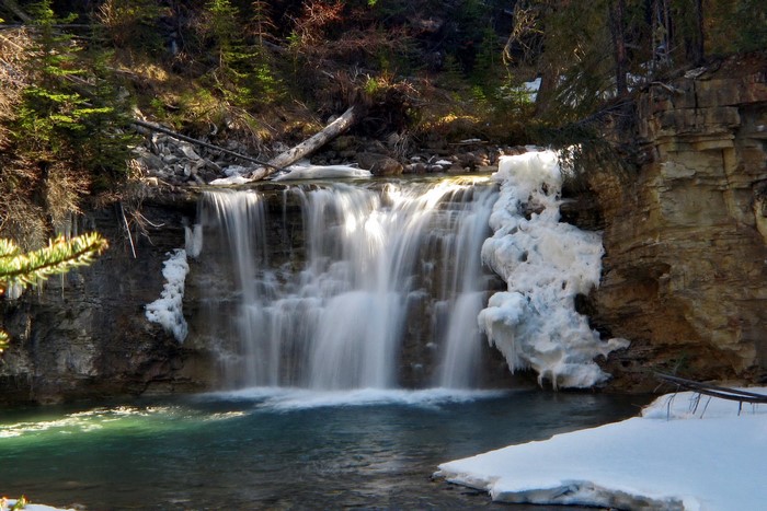 Waterfall in Banff, Canada