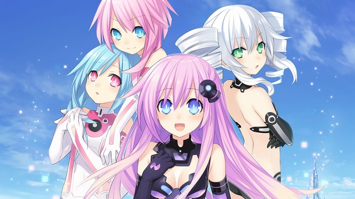Four anime girls from Hyperdimension Neptunia