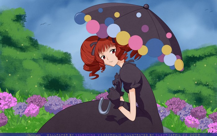 Sakura from xxxHOLiC with an umbrella