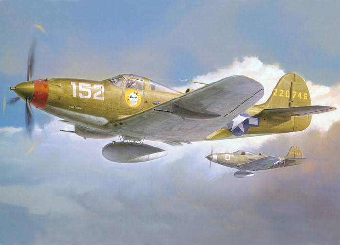 Bell P-39 Airacobra "Old Crow" airplanes in flight