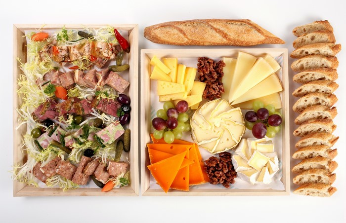 Cheese and Charcuterie Platter with Baguette
