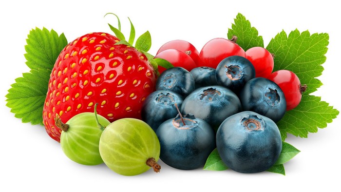 Assortment of fresh berries and fruits