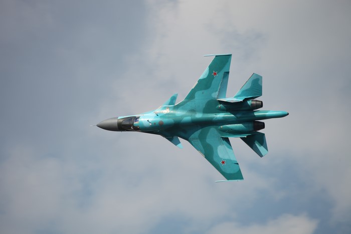 Sukhoi Su-34 fighter jet in flight