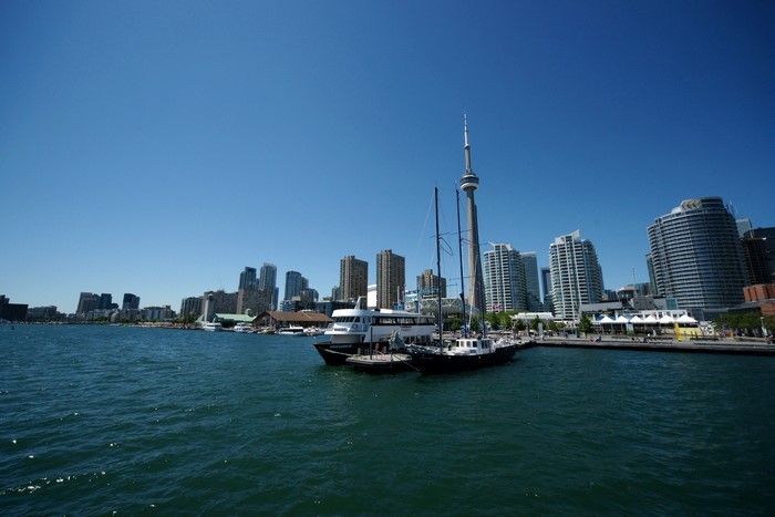 Toronto Skyline with CN Tower and Boats