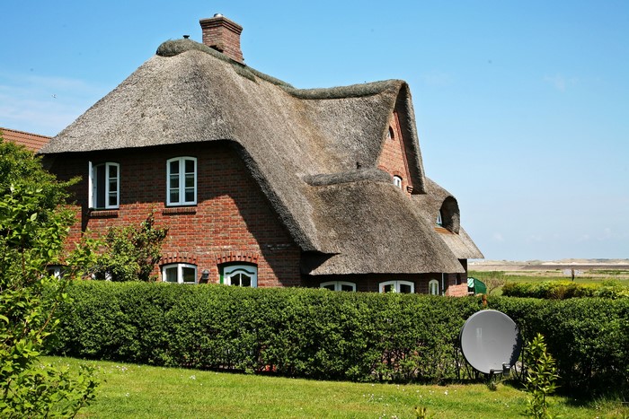 Thatched roof house in Germany