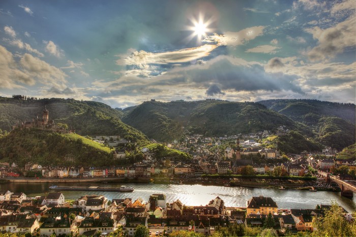 Cochem, Germany with Reichsburg Castle and Moselle River