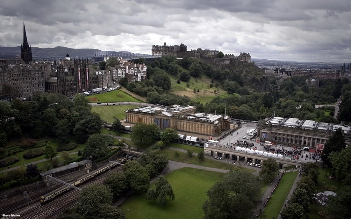 Edinburgh Castle and city skyline, Scotland