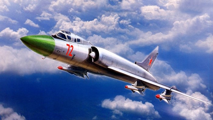 Soviet MiG-21 fighter jet in flight