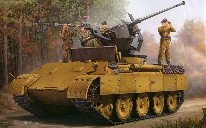 Panther Ausf.D Flak Bergepanther painting