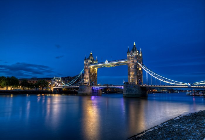 Tower Bridge at night, London, United Kingdom