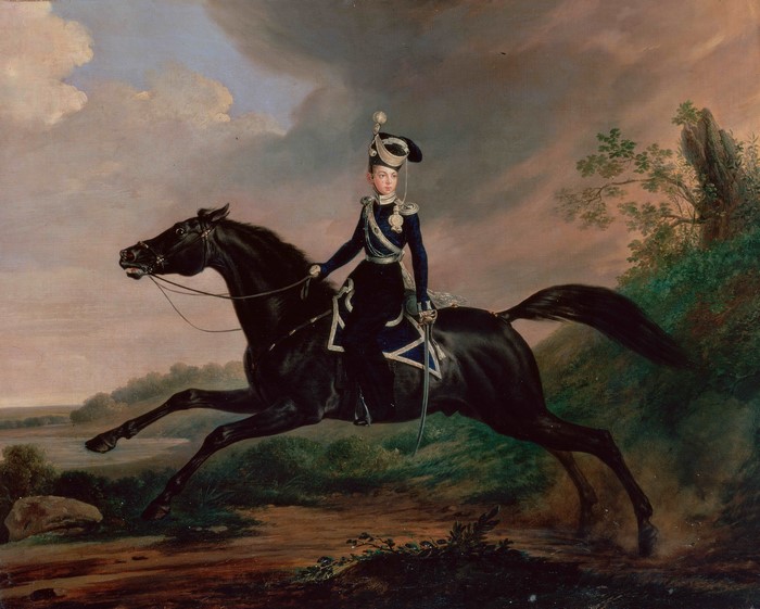 Equestrian Portrait of Grand Prince Alexander Nikolayev by Franz Kruger