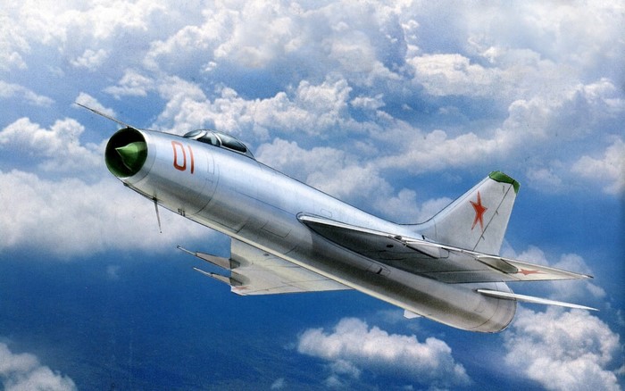 Soviet MiG-17 Fighter Jet in Flight