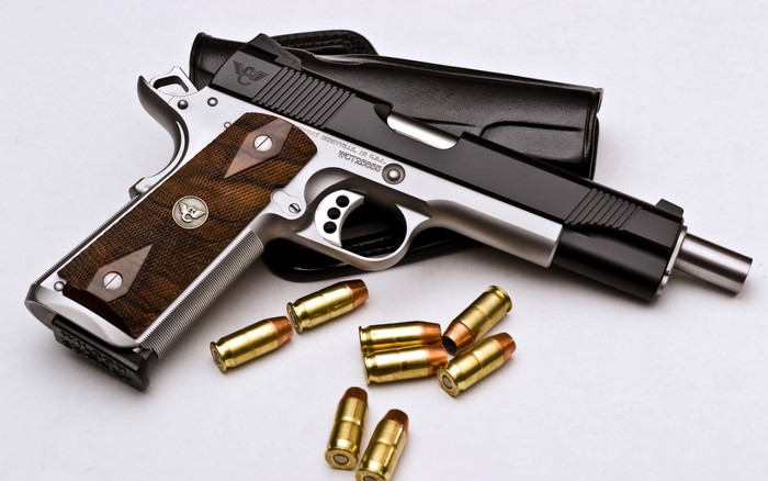 Wilson Combat pistol with ammunition