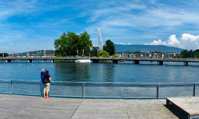 Jet d'Eau fountain in Geneva, Switzerland