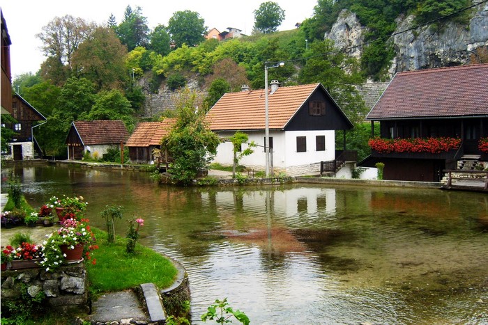 Rastoke Houses on a River in Croatia