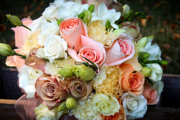 Bouquet of Roses and Freesias